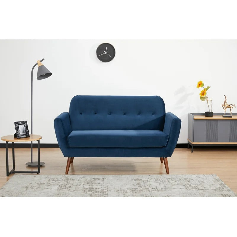 Loveseat: 58'' Round Arm Loveseat Sofa