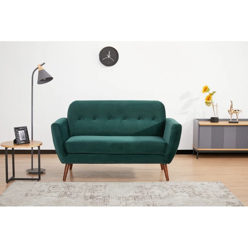 Loveseat: 58'' Round Arm Loveseat Sofa