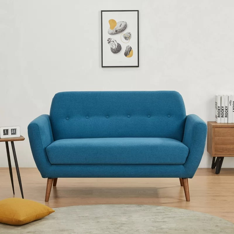 Loveseat: 58'' Round Arm Loveseat Sofa