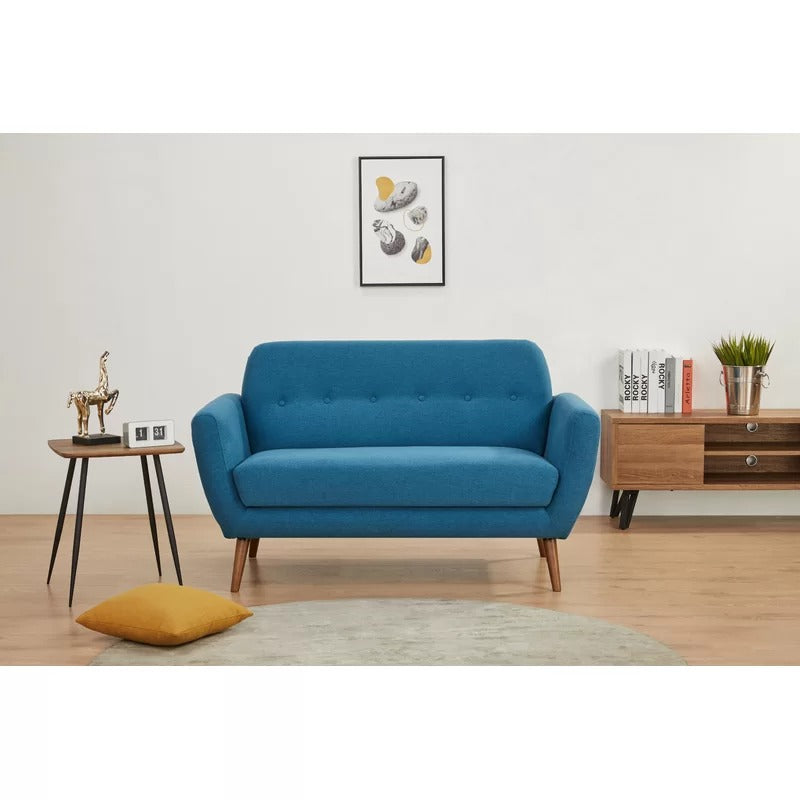 Loveseat: 58'' Round Arm Loveseat Sofa