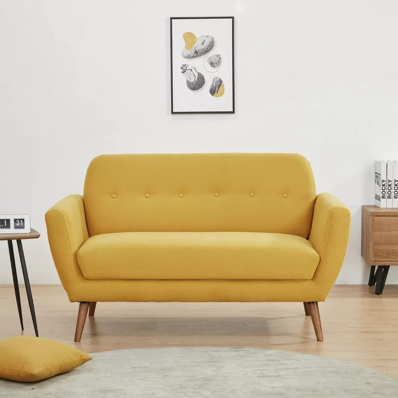Loveseat: 58'' Round Arm Loveseat Sofa