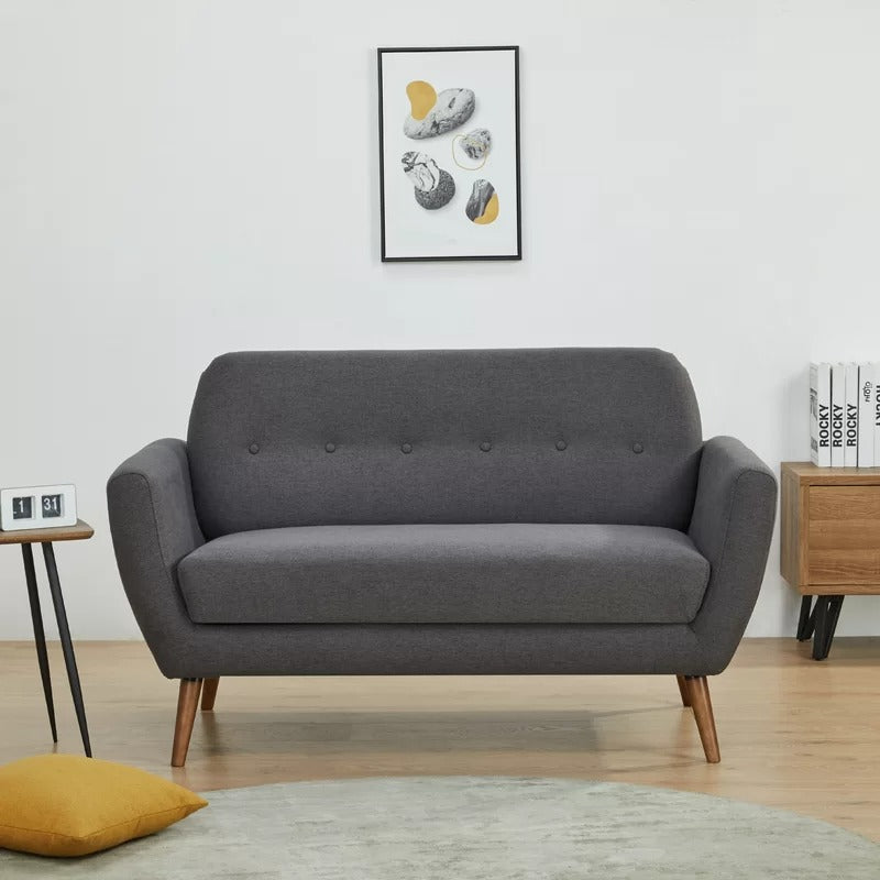 Loveseat: 58'' Round Arm Loveseat Sofa