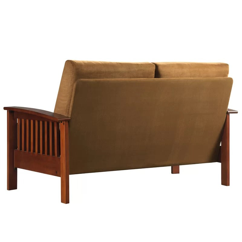 Loveseat: 60'' Recessed Arm Loveseat Sofa