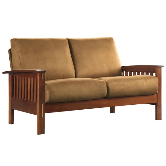 Loveseat: 60'' Recessed Arm Loveseat Sofa