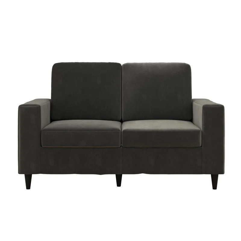 Loveseat: 60'' Square Arm Loveseat Sofa