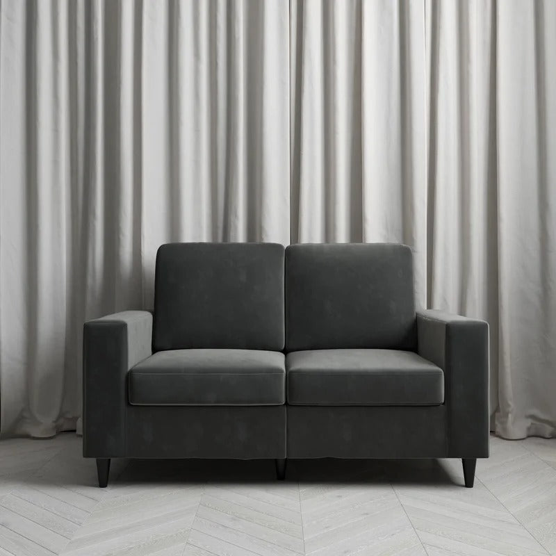 Loveseat: 60'' Square Arm Loveseat Sofa