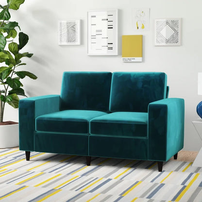 Loveseat: 60'' Square Arm Loveseat Sofa