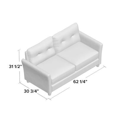 Loveseat: 62.2'' Flared Arm Loveseat Sofa