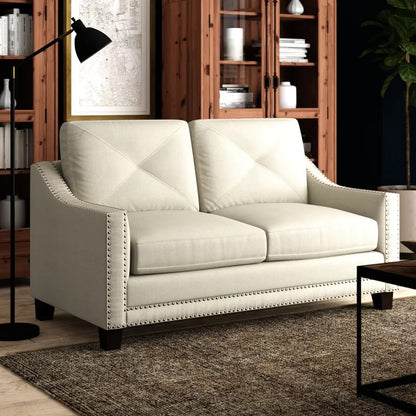 Loveseat:  64'' Linen Flared Arm Loveseat Sofa