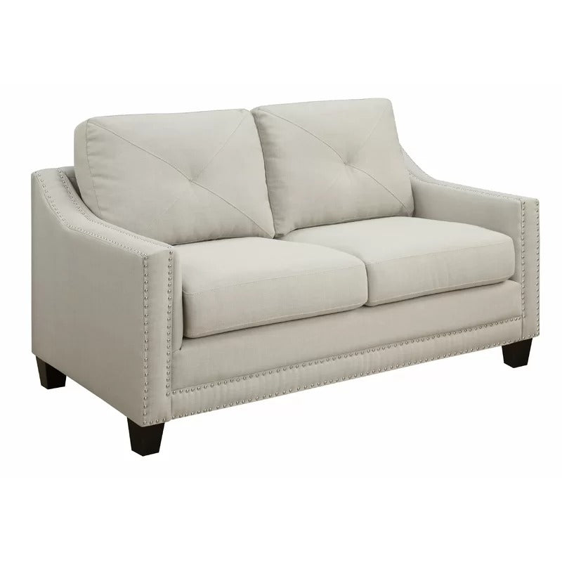 Loveseat:  64'' Linen Flared Arm Loveseat Sofa