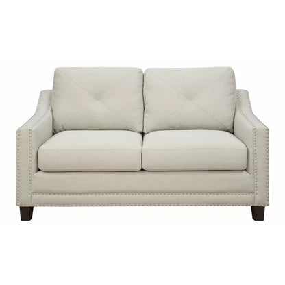 Loveseat:  64'' Linen Flared Arm Loveseat Sofa