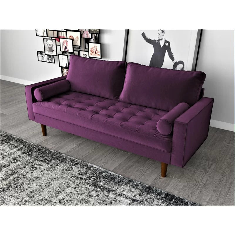 Loveseat: 69.68'' Velvet Square Arm Sofa