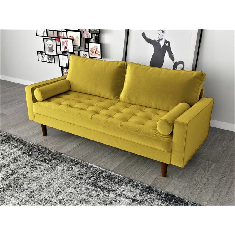 Loveseat: 69.68'' Velvet Square Arm Sofa