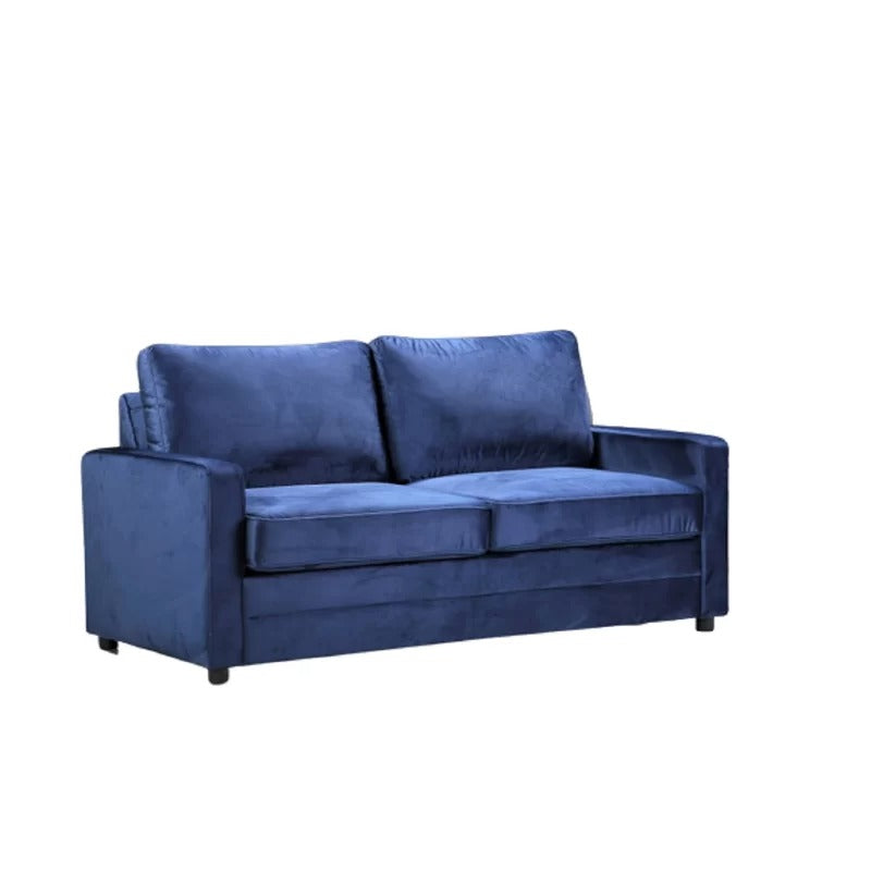 Loveseat: 70'' Velvet Square Arm Loveseat Sofa
