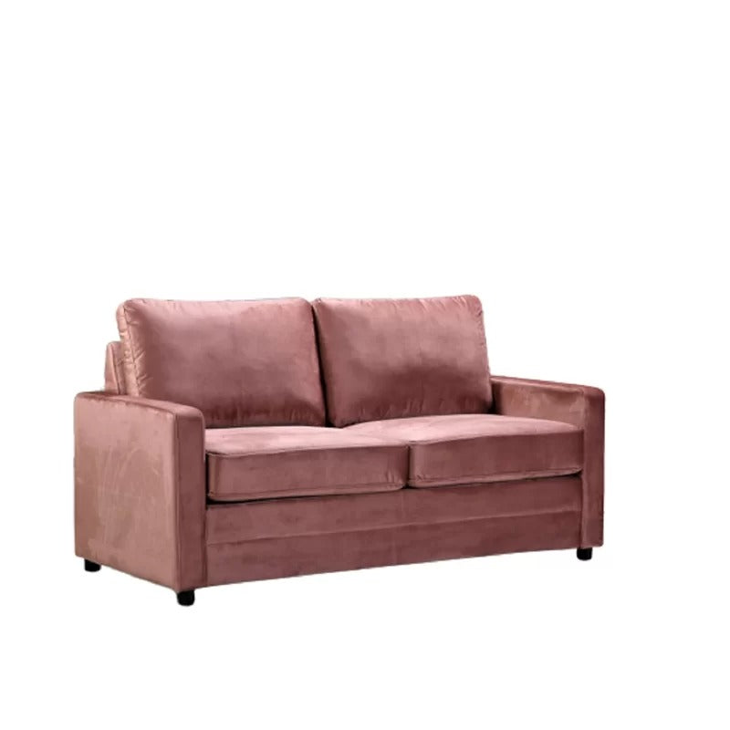 Loveseat: 70'' Velvet Square Arm Loveseat Sofa