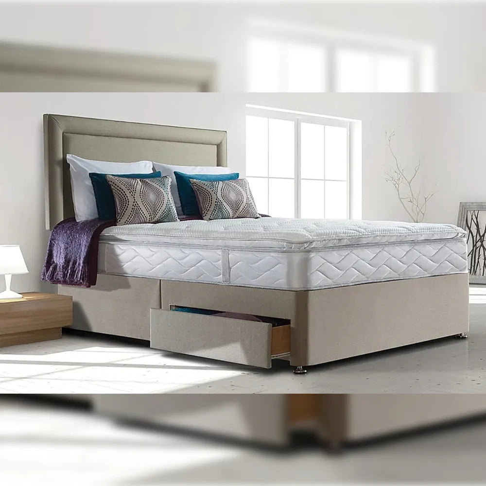 King Size: 2 Drawer King Size Divan Bed With Storage