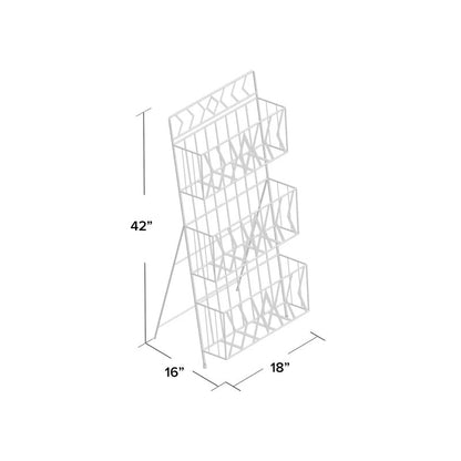 Magazine Racks: 3 Tier Magazine Rack