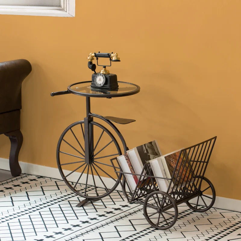Magazine Racks: Metal Bicycle Magazine Rack