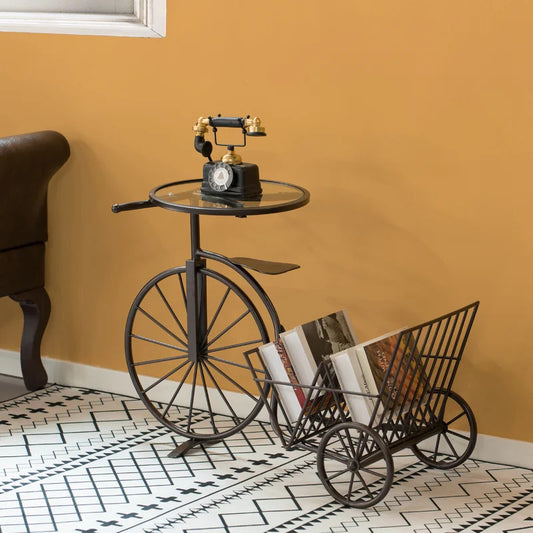 Magazine Racks: Metal Bicycle Magazine Rack