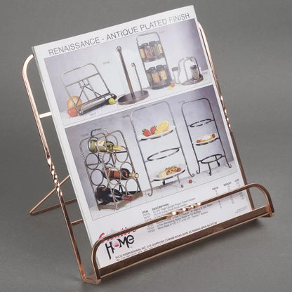 Magazine Racks: Plated Iron Cookbook Magazine Rack