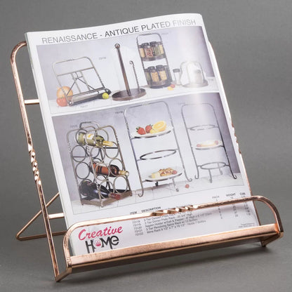 Magazine Racks: Plated Iron Cookbook Magazine Rack
