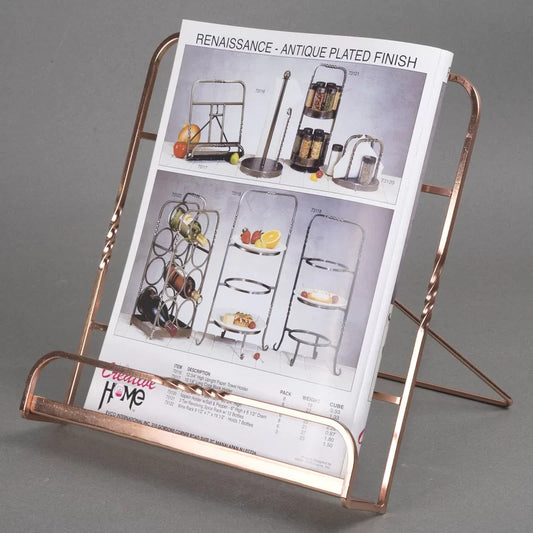 Magazine Racks: Plated Iron Cookbook Magazine Rack