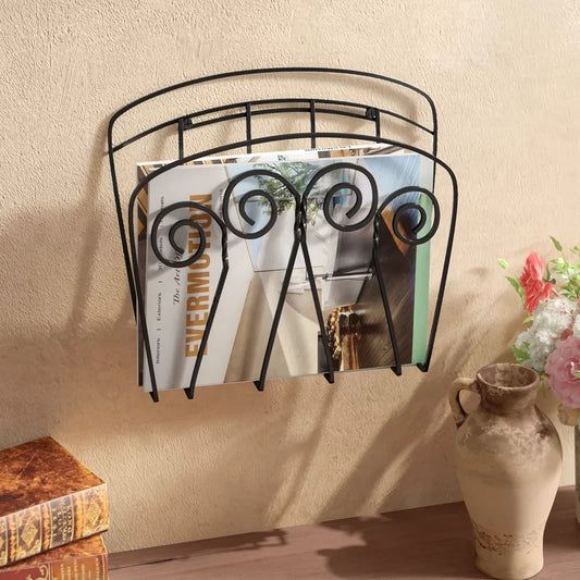 Magazine Racks: Scroll Wall Mount Magazine Rack