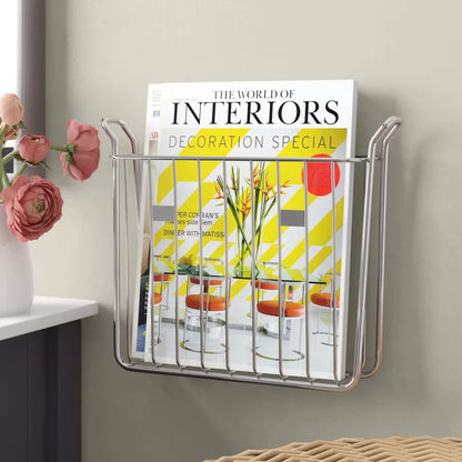 Magazine Racks: Wallmount Newspaper and Magazine Rack
