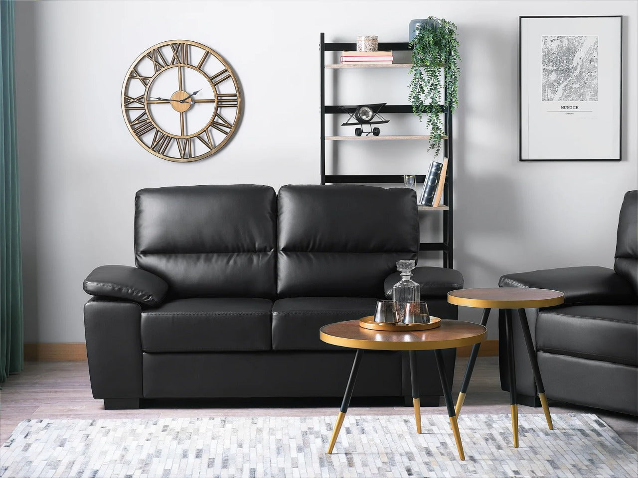 3 Seater Sofa:- Mahi Leatherette Office Sofa Set