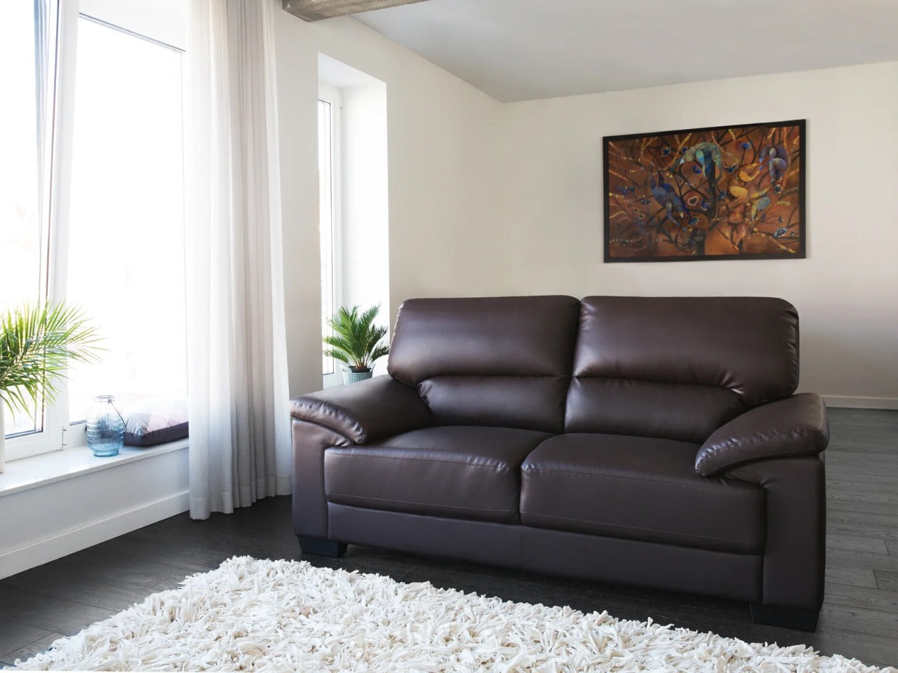 3 Seater Sofa:- Mahi Leatherette Office Sofa Set