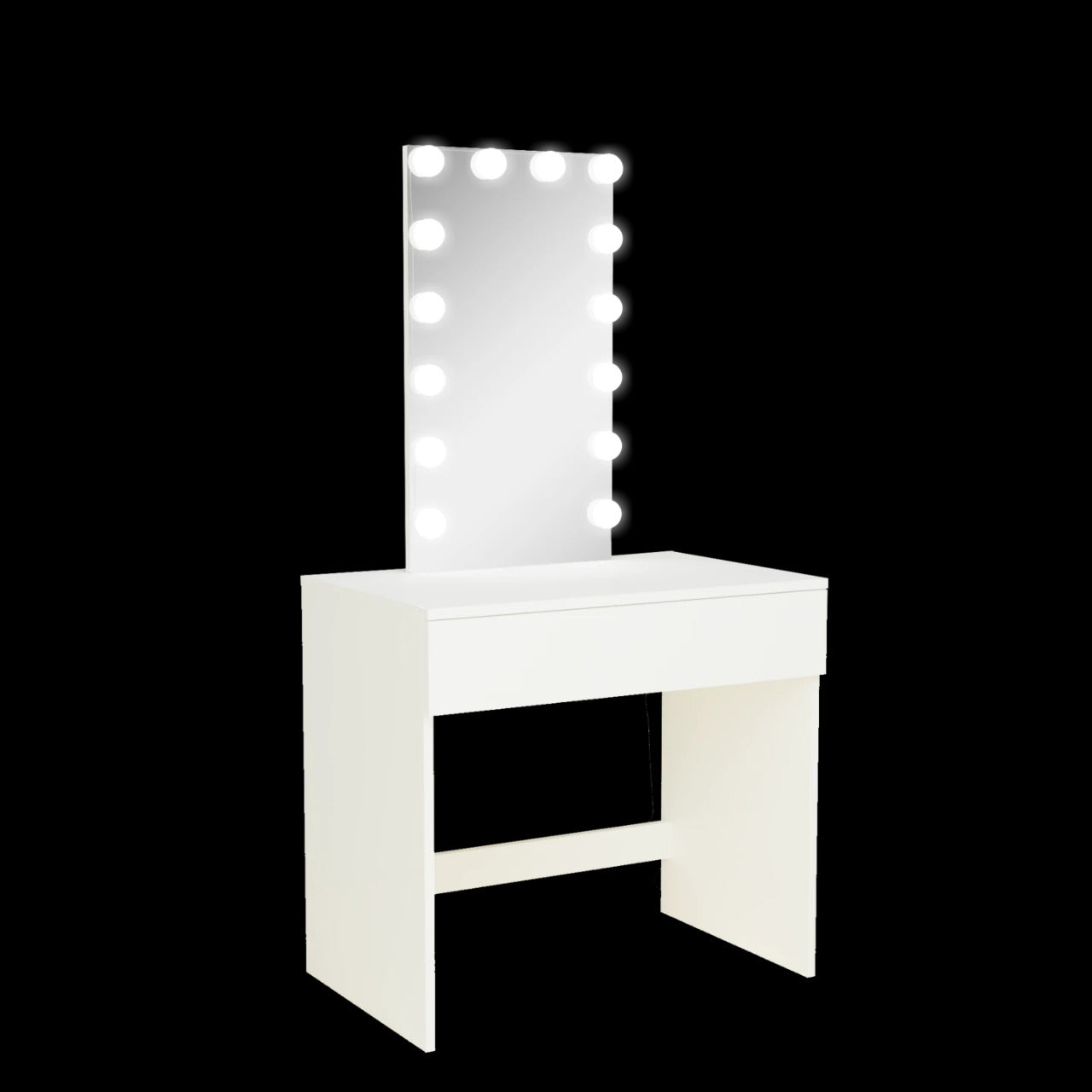 Makeup Vanity: Dressing Table With Light Bulbs