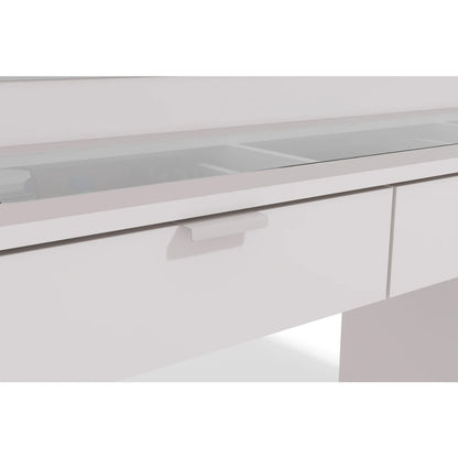 Makeup Vanity: Dressing Table with Glass Top