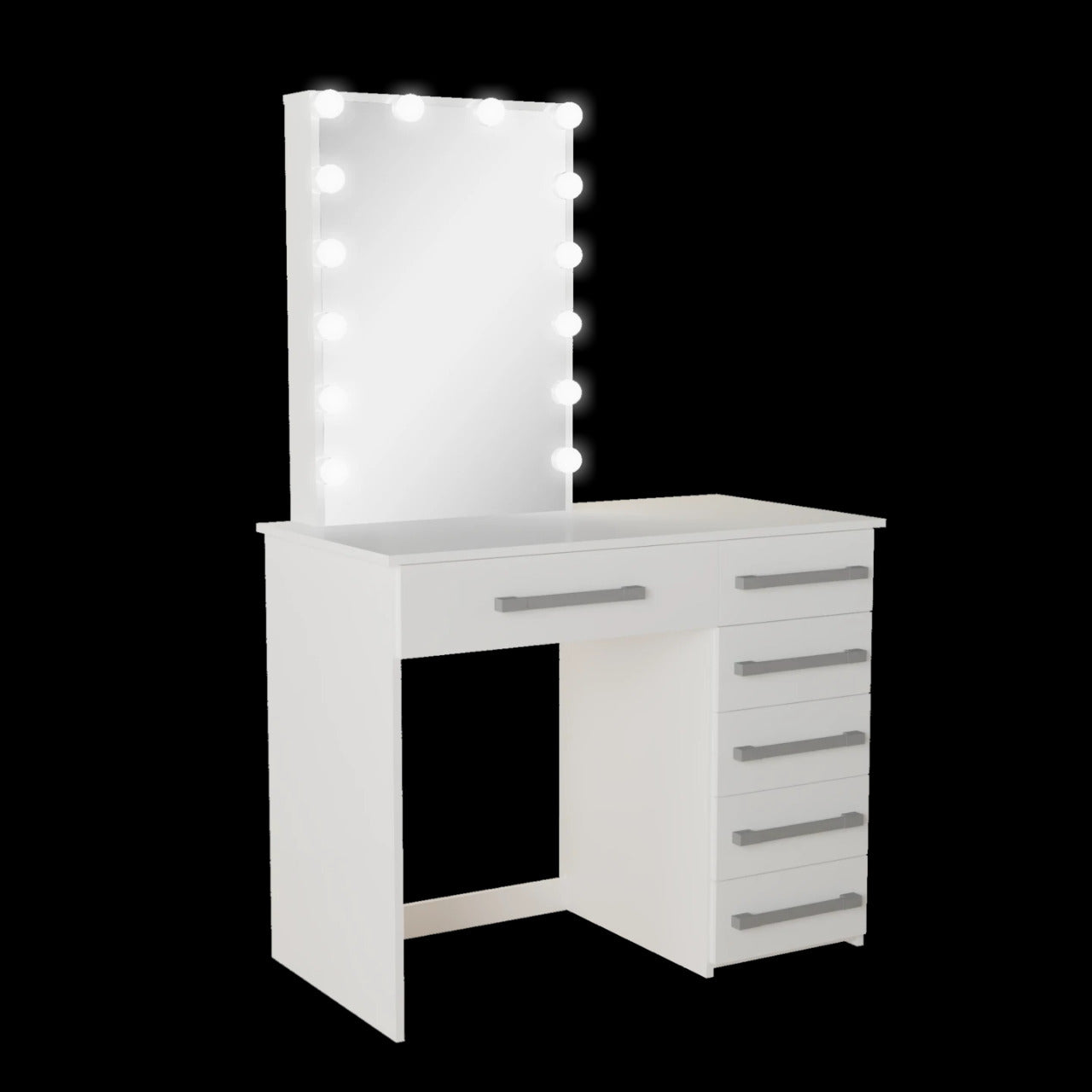 Makeup Vanity: Luise Vanity with Light Bulbs