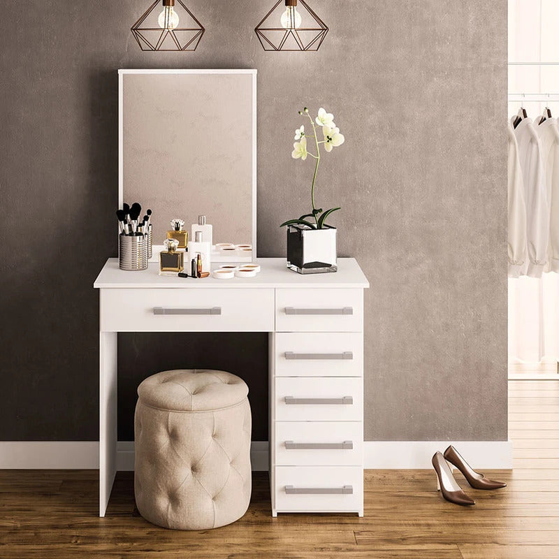 Makeup Vanity : Modern White Makeup Vanity