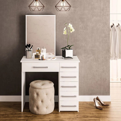Makeup Vanity : Modern White Makeup Vanity