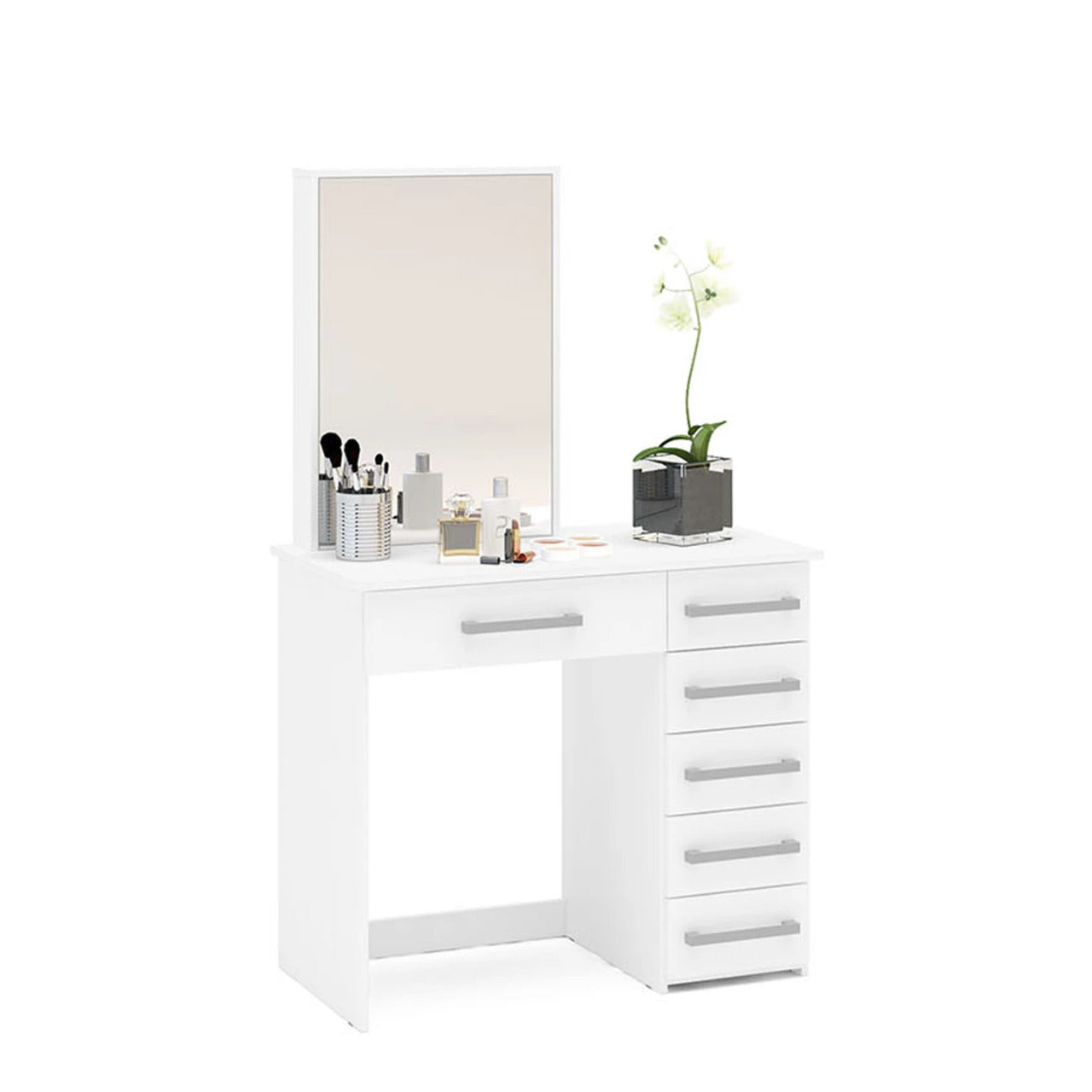 Makeup Vanity : Modern White Makeup Vanity