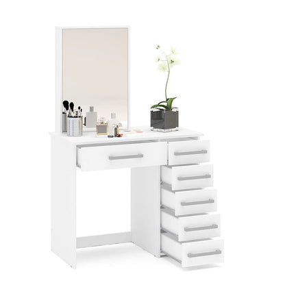 Makeup Vanity : Modern White Makeup Vanity