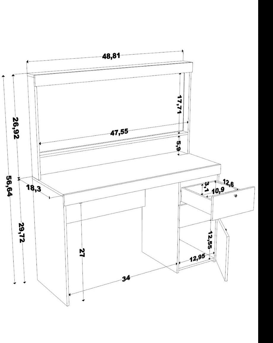 Makeup Vanity: Shane Dressing Table