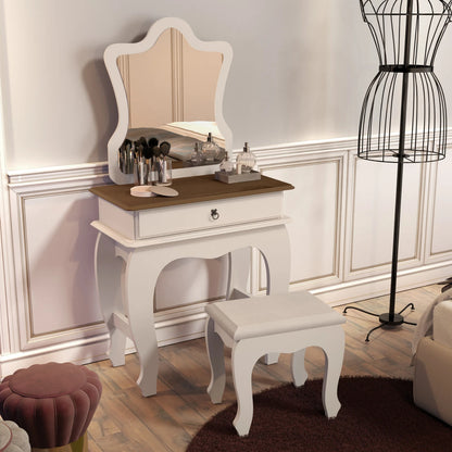  Makeup Vanity: Vanity Set, Pearl-Brown with 9 dividers