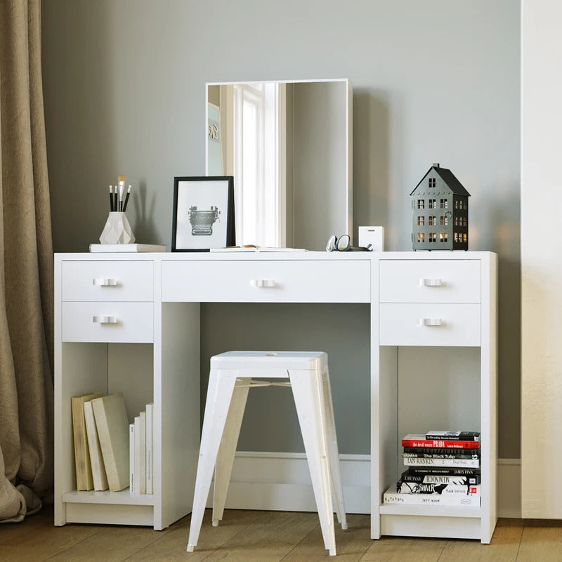 Makeup Vanity : White Alina Dressing Table
