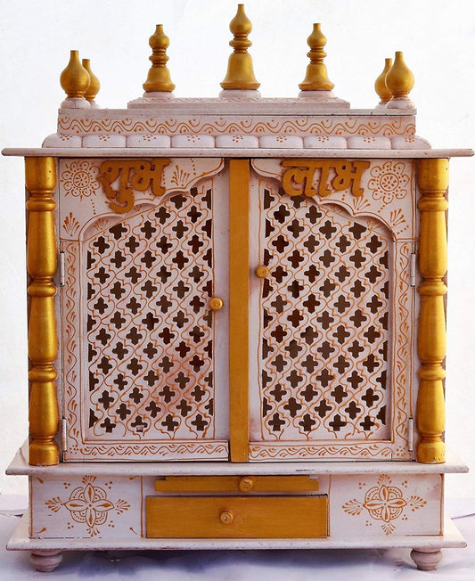 Mandir: Rajasthani Ethnic Handcrafted Wooden Temple/Mandir/Pooja Ghar/Mandapam
