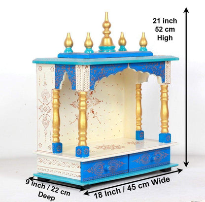 Mandir: Rajasthani Ethnic Handcrafted Wooden Temple/Mandir/Pooja Ghar/Mandapam