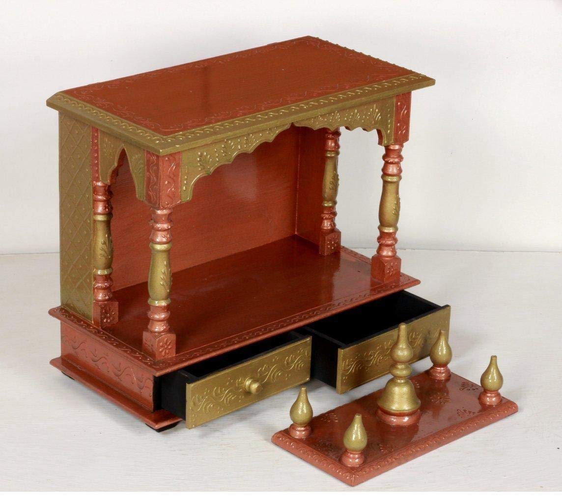 Mandir: Rajasthani Ethnic Handcrafted Wooden Temple/Mandir/Pooja Ghar/Mandapam