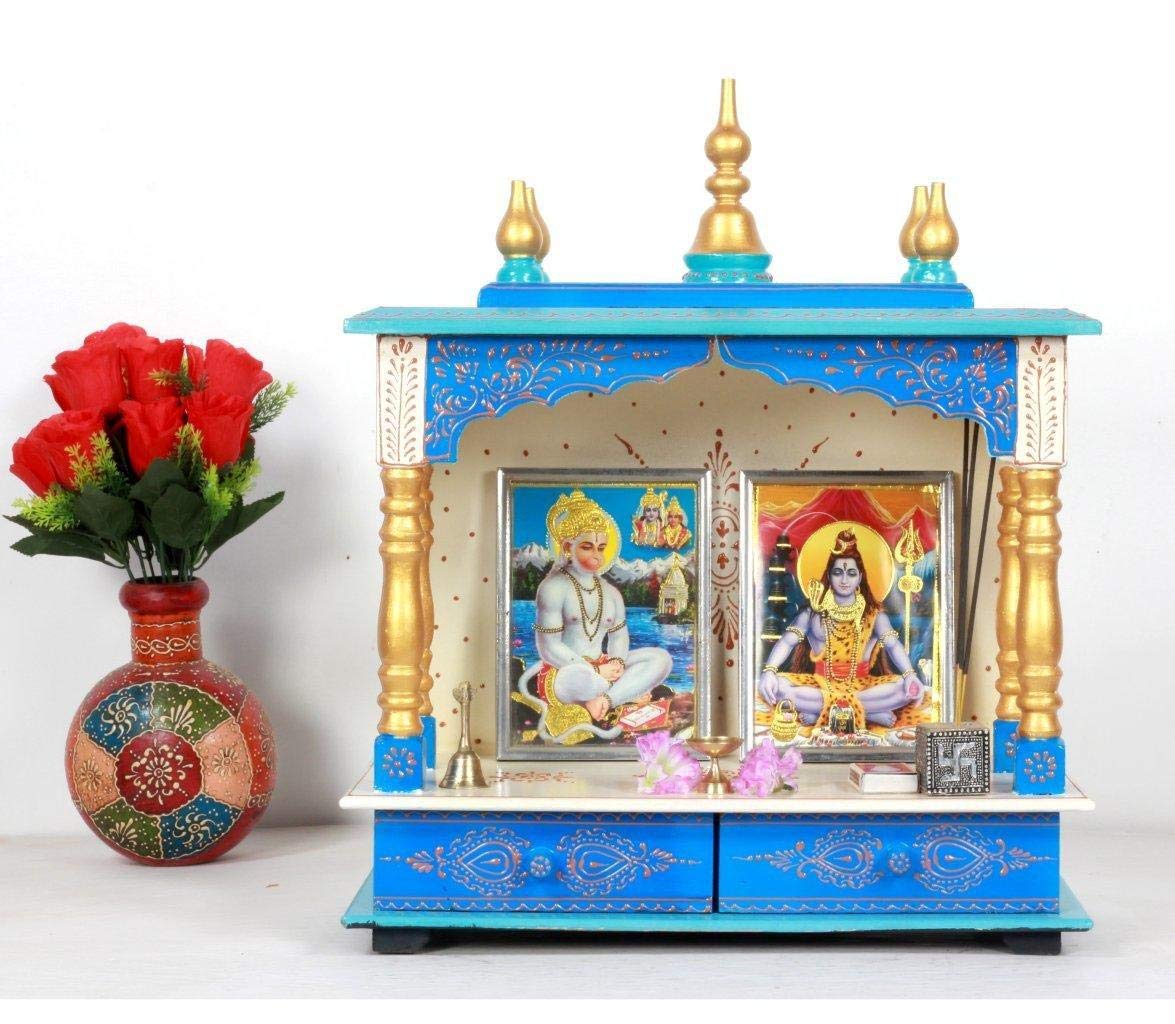 Mandir: Rajasthani Ethnic Handcrafted Wooden Temple/Mandir/Pooja Ghar/Mandapam