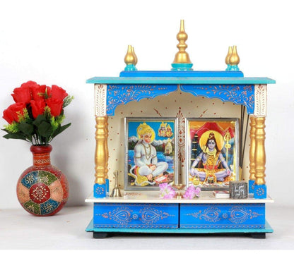Mandir: Rajasthani Ethnic Handcrafted Wooden Temple/Mandir/Pooja Ghar/Mandapam