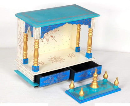Mandir: Rajasthani Ethnic Handcrafted Wooden Temple/Mandir/Pooja Ghar/Mandapam