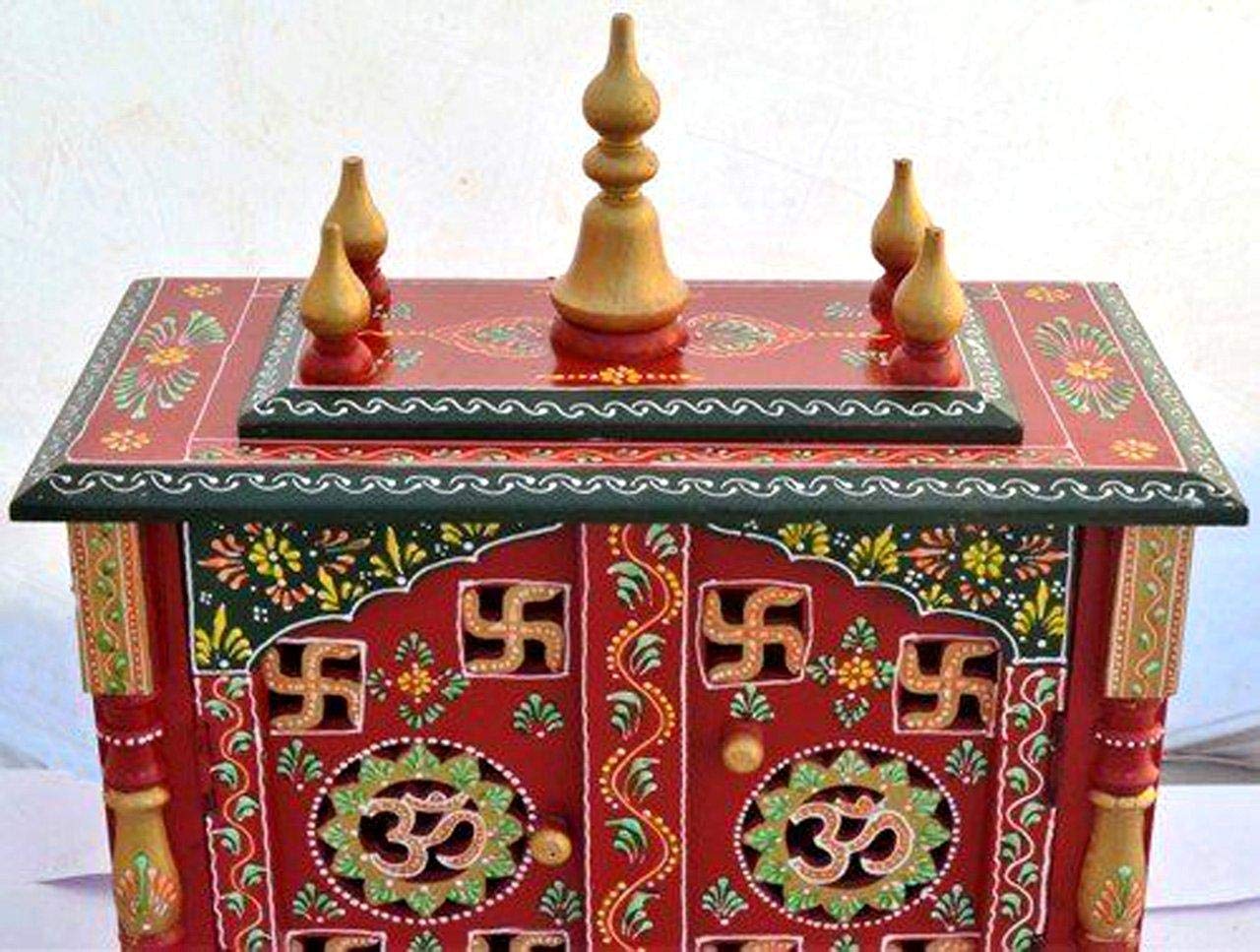 Mandir: Rajasthani Ethnic Handcrafted Wooden Temple/Mandir/Pooja Ghar/Mandapam