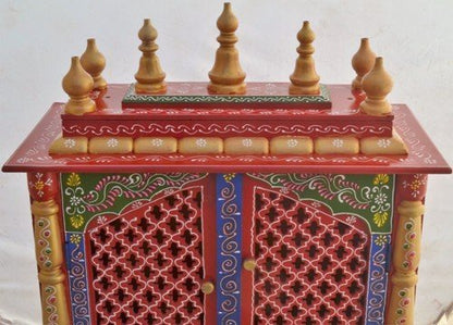 Mandir: Rajasthani Ethnic Handcrafted Wooden Temple/Mandir/Pooja Ghar/Mandapam