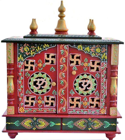Mandir: Rajasthani Ethnic Handcrafted Wooden Temple/Mandir/Pooja Ghar/Mandapam