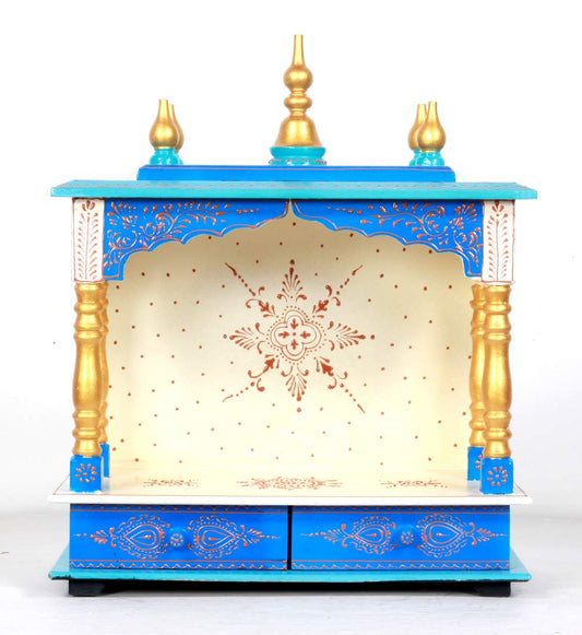 Mandir: Rajasthani Ethnic Handcrafted Wooden Temple/Mandir/Pooja Ghar/Mandapam